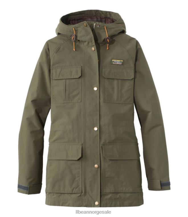 kvinner fjell klassisk vannavstøtende jakke 24VDH6025 L.L.Bean yttertøy tare grønn