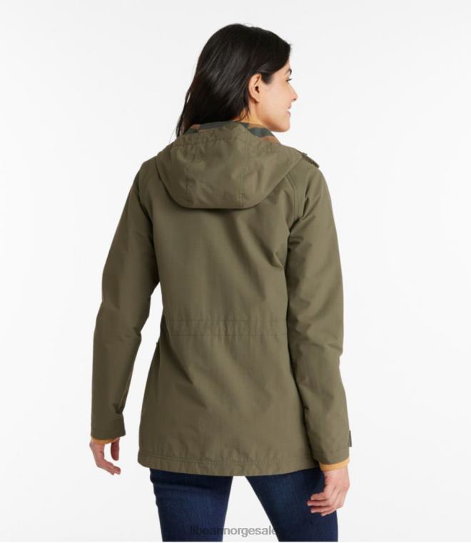 kvinner fjell klassisk vannavstøtende jakke 24VDH6659 L.L.Bean yttertøy grå bjørk