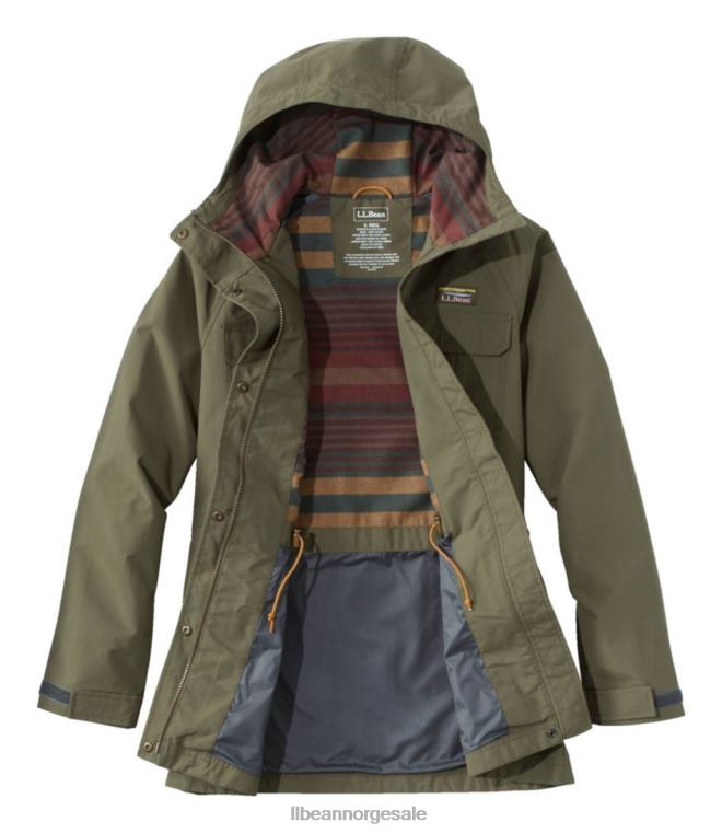 kvinner fjell klassisk vannavstøtende jakke 24VDH6659 L.L.Bean yttertøy grå bjørk