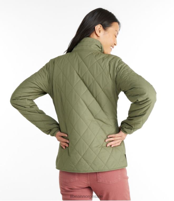 kvinner koselig vattert jakke 24VDH3604 L.L.Bean yttertøy rangeley blå
