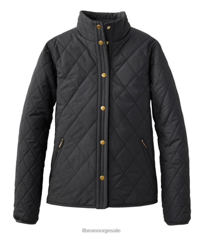 kvinner koselig vattert jakke 24VDH5076 L.L.Bean yttertøy mørkest grå