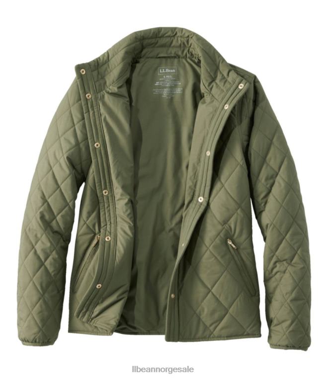 kvinner koselig vattert jakke 24VDH5076 L.L.Bean yttertøy mørkest grå