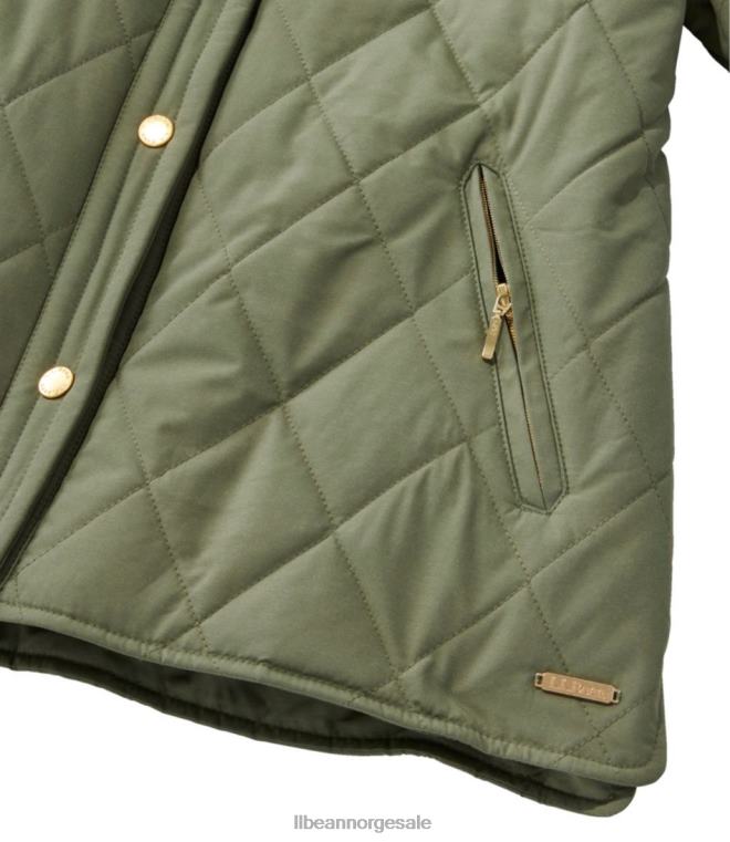 kvinner koselig vattert jakke 24VDH5076 L.L.Bean yttertøy mørkest grå