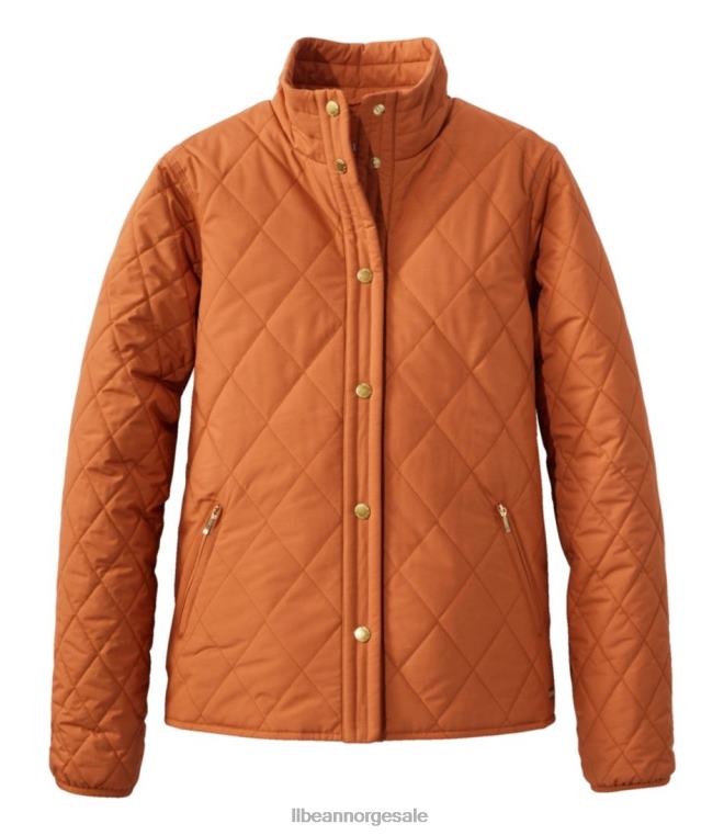 kvinner koselig vattert jakke 24VDH838 L.L.Bean yttertøy adobe