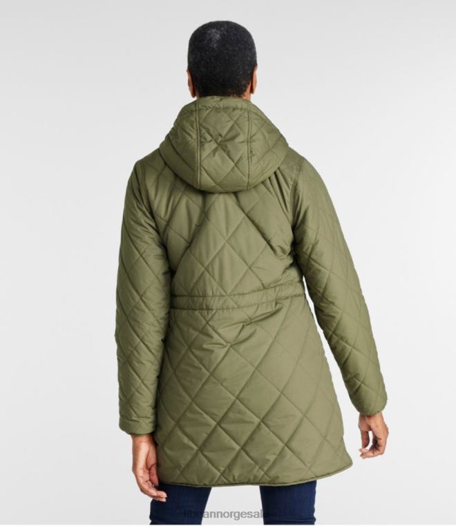 kvinner koselig vattert kåpe 24VDH6671 L.L.Bean yttertøy rosentre