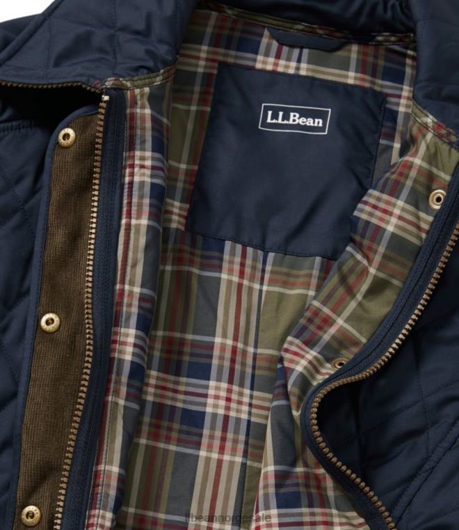 kvinner vattert ridejakke 24VDH832 L.L.Bean yttertøy lys bronse