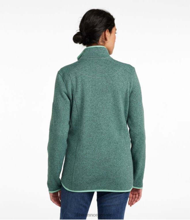 kvinner genser fleecejakke med full glidelås 24VDH6021 L.L.Bean yttertøy stokkand blå
