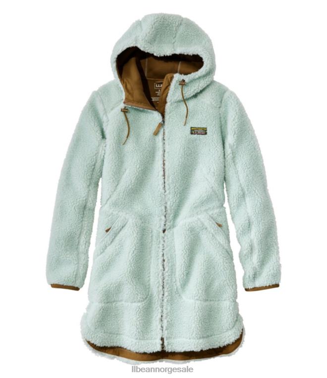 kvinner mountain pile fleece frakk 24VDH7049 L.L.Bean yttertøy aqua lys