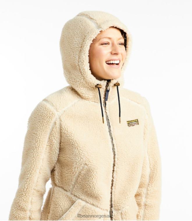 kvinner mountain pile fleece frakk 24VDH7049 L.L.Bean yttertøy aqua lys