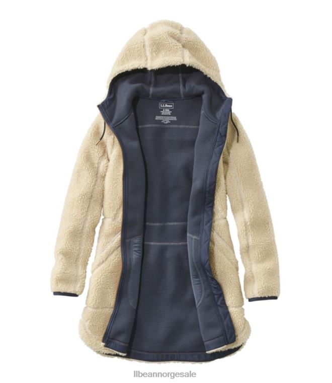 kvinner mountain pile fleece frakk 24VDH7049 L.L.Bean yttertøy aqua lys