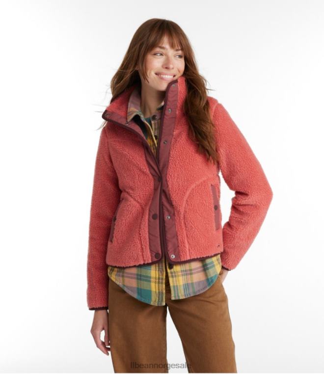 kvinner sherpa fleecejakke 24VDH5067 L.L.Bean yttertøy kleberstein