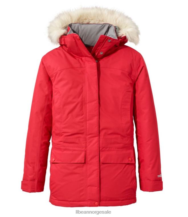 kvinner baxter state parka 24VDH917 L.L.Bean yttertøy mørkerød