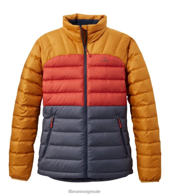 kvinner dunjakke 24VDH3665 L.L.Bean yttertøy nautisk marine/lys bronse