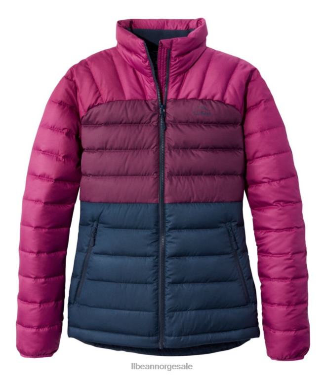 kvinner dunjakke 24VDH5125 L.L.Bean yttertøy nautisk marine/sukkerplomme