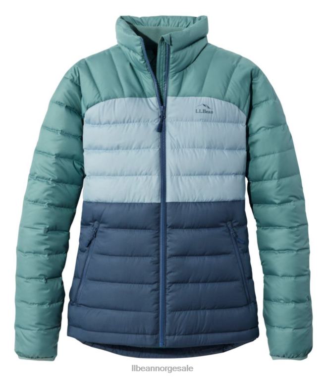 kvinner dunjakke 24VDH6070 L.L.Bean yttertøy vintage indigo/mineralblå