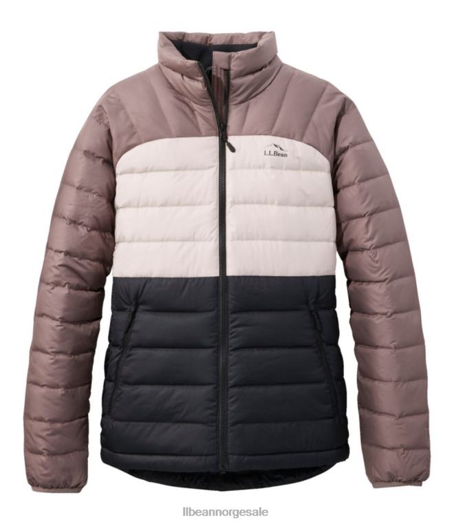 kvinner dunjakke 24VDH896 L.L.Bean yttertøy svart/taupebrun