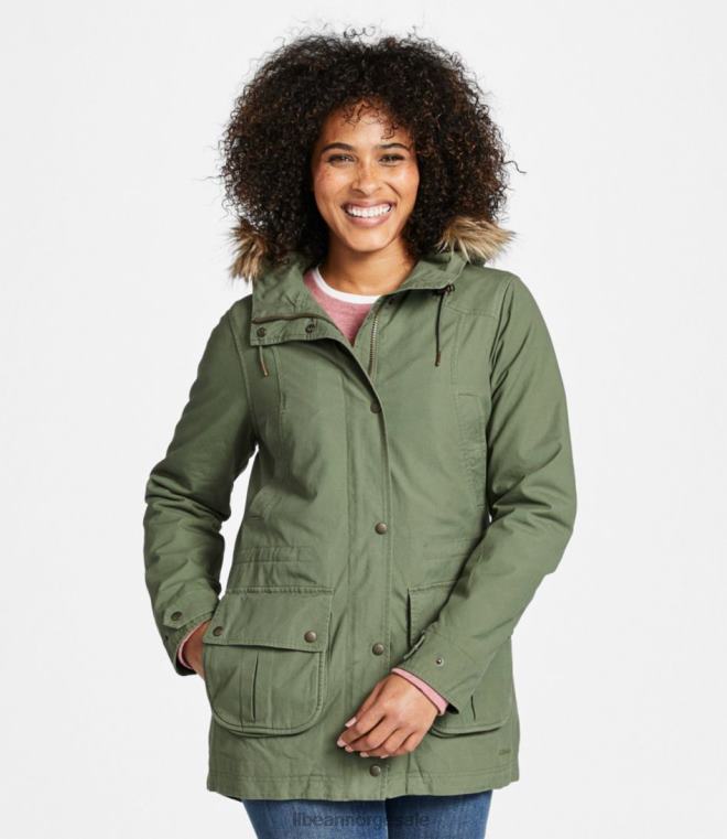 kvinner east end parka 24VDH925 L.L.Bean yttertøy burgunder