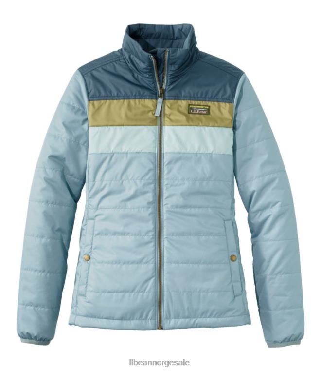 kvinner fjell klassisk pufferjakke 24VDH6031 L.L.Bean yttertøy stormblå/stålblå