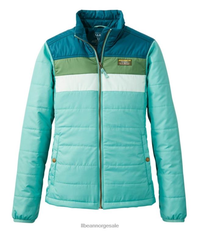 kvinner fjell klassisk pufferjakke 24VDH6665 L.L.Bean yttertøy dyp turkis/havblågrønn