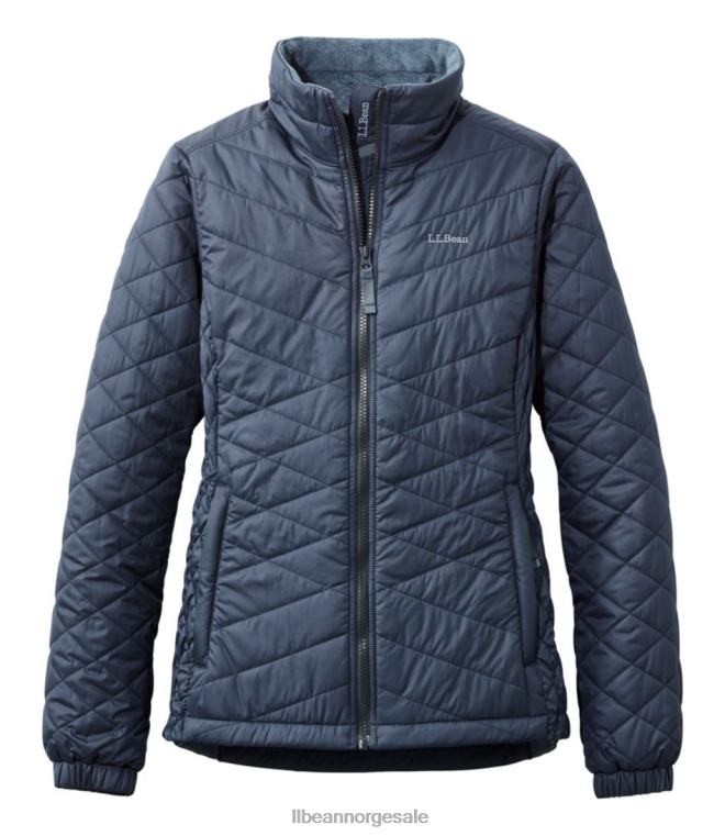 kvinner fleecefôret primaloft jakke 24VDH5075 L.L.Bean yttertøy karbon marine