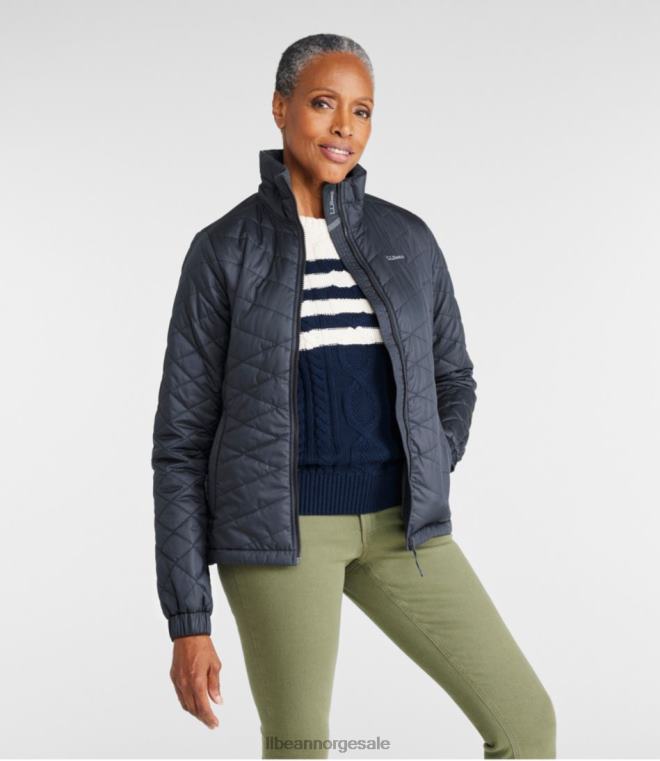 kvinner fleecefôret primaloft jakke 24VDH837 L.L.Bean yttertøy burgunder