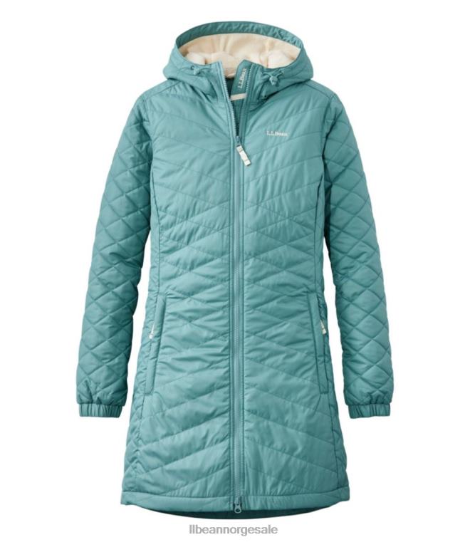 kvinner fleeceforet primaloft-frakk 24VDH3607 L.L.Bean yttertøy mineralblått