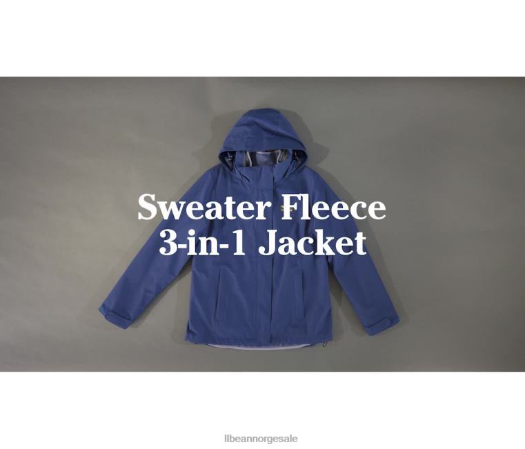 kvinner genser fleece 3-i-1 jakke 24VDH840 L.L.Bean yttertøy rustoransje/mørk russet
