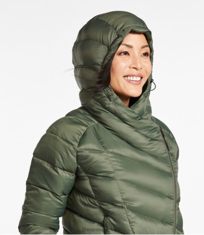 kvinner grenseløs dunjakke 24VDH5084 L.L.Bean yttertøy strandsand