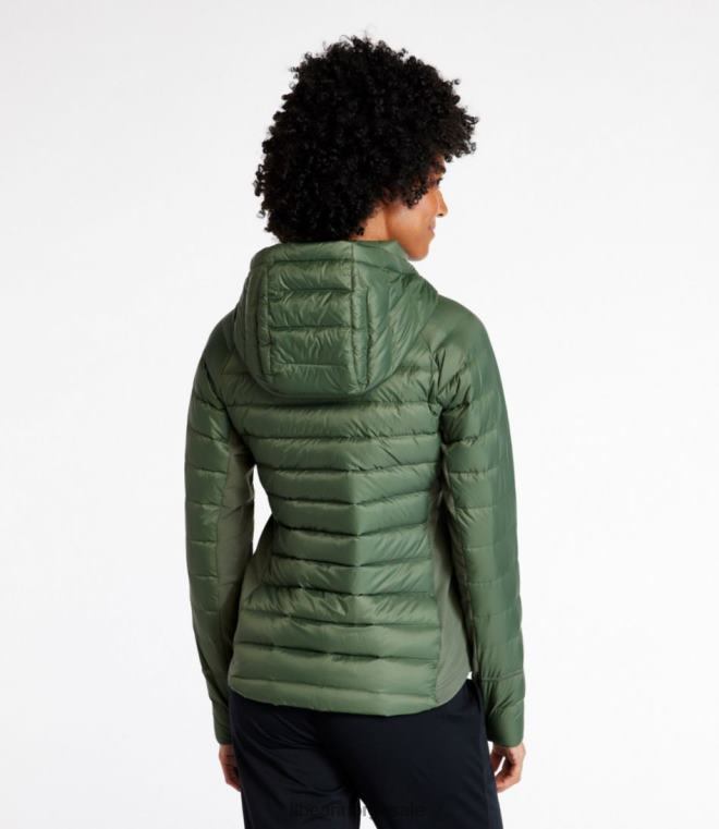 kvinner grenseløs hybrid dunjakke 24VDH881 L.L.Bean yttertøy Mørk sort