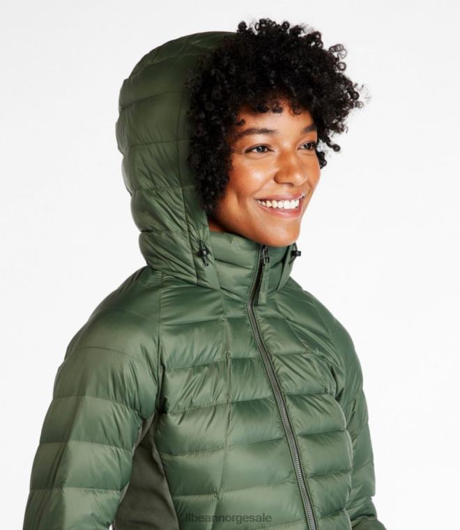 kvinner grenseløs hybrid dunjakke 24VDH881 L.L.Bean yttertøy Mørk sort