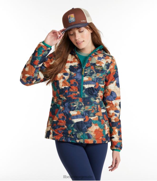 kvinner katahdin isolert genser 24VDH920 L.L.Bean yttertøy carbon navy fair isle