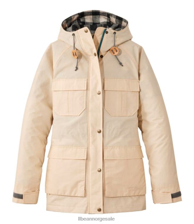 kvinner original Baxter State Parka '82 24VDH5136 L.L.Bean yttertøy bleket lerret