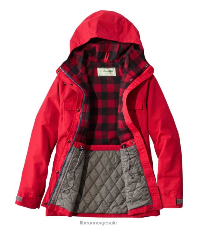 kvinner original Baxter State Parka '82 24VDH927 L.L.Bean yttertøy mørkerød