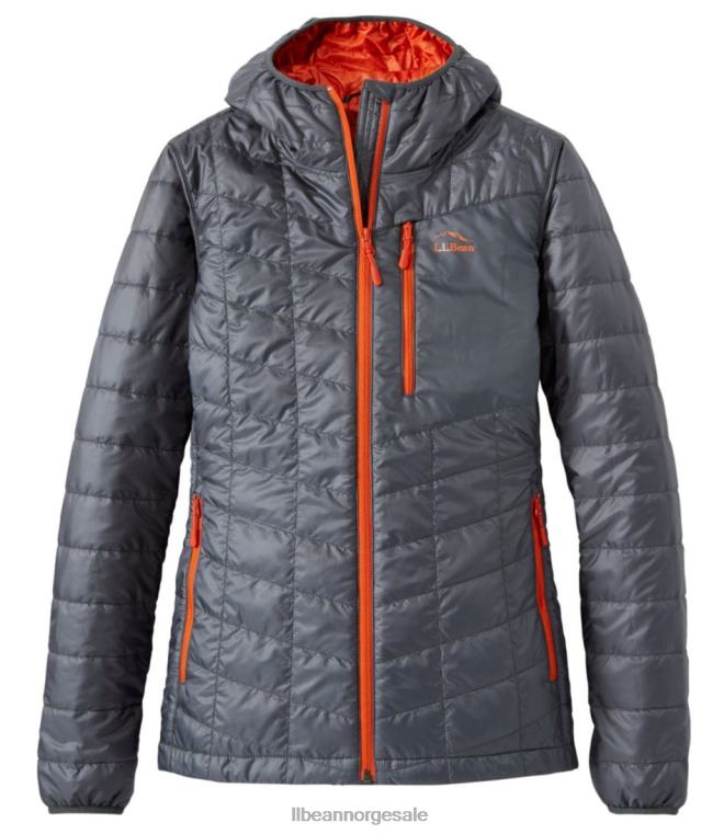 kvinner primaloft packaway hettejakke 24VDH6656 L.L.Bean yttertøy gunmetall grå