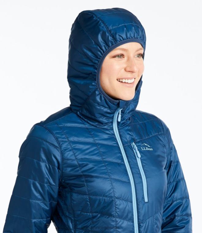 kvinner primaloft packaway hettejakke 24VDH6656 L.L.Bean yttertøy gunmetall grå