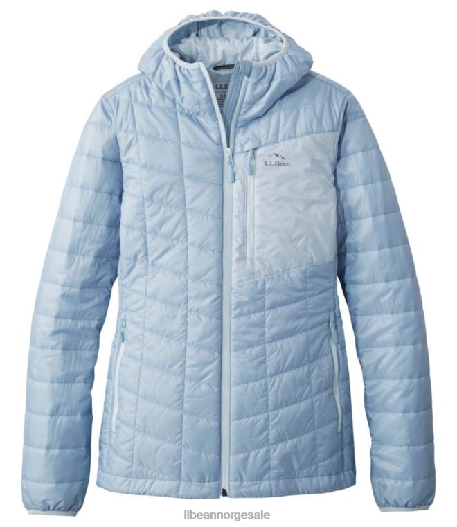 kvinner primaloft packaway hettejakke 24VDH824 L.L.Bean yttertøy tåkete blå/blek himmelblå
