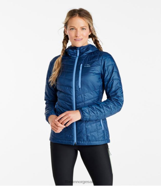 kvinner primaloft packaway hettejakke 24VDH824 L.L.Bean yttertøy tåkete blå/blek himmelblå
