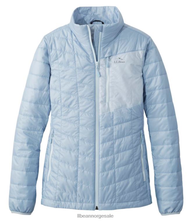 kvinner primaloft pakkejakke 24VDH829 L.L.Bean yttertøy tåkete blå/blek himmelblå