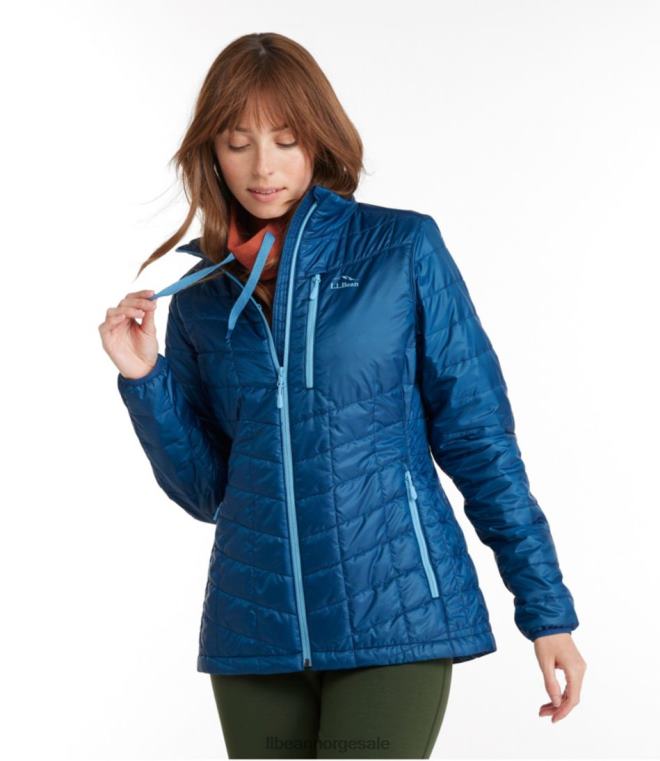 kvinner primaloft pakkejakke 24VDH829 L.L.Bean yttertøy tåkete blå/blek himmelblå