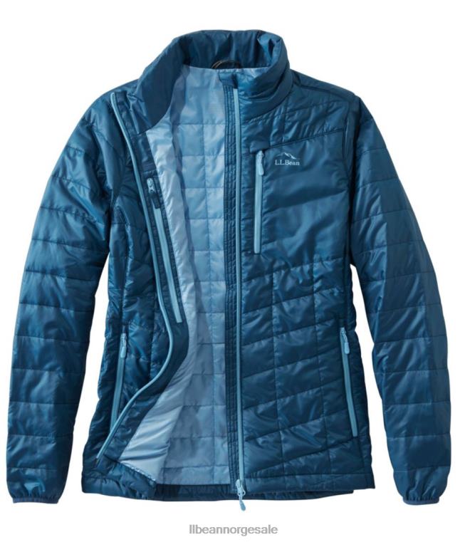 kvinner primaloft pakkejakke 24VDH829 L.L.Bean yttertøy tåkete blå/blek himmelblå