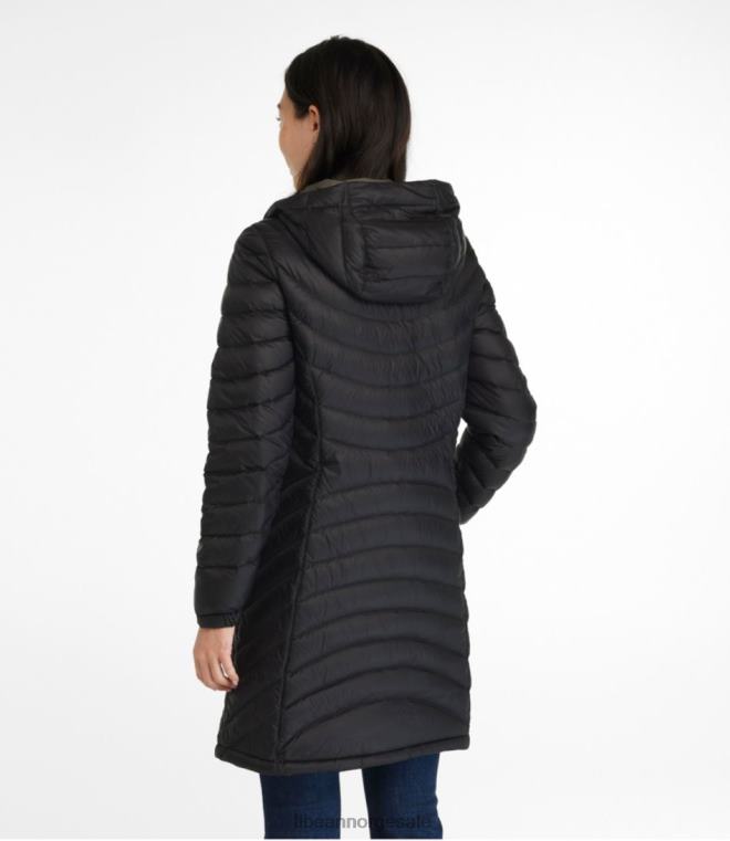 kvinner ultralett 850 dun hettefrakk 24VDH3629 L.L.Bean yttertøy mørk plomme