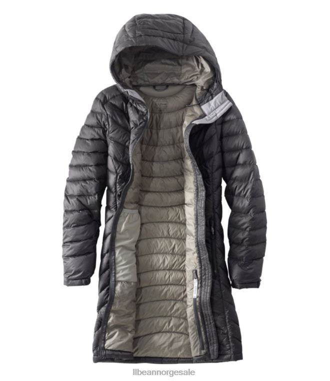 kvinner ultralett 850 dun hettefrakk 24VDH863 L.L.Bean yttertøy mariner blå