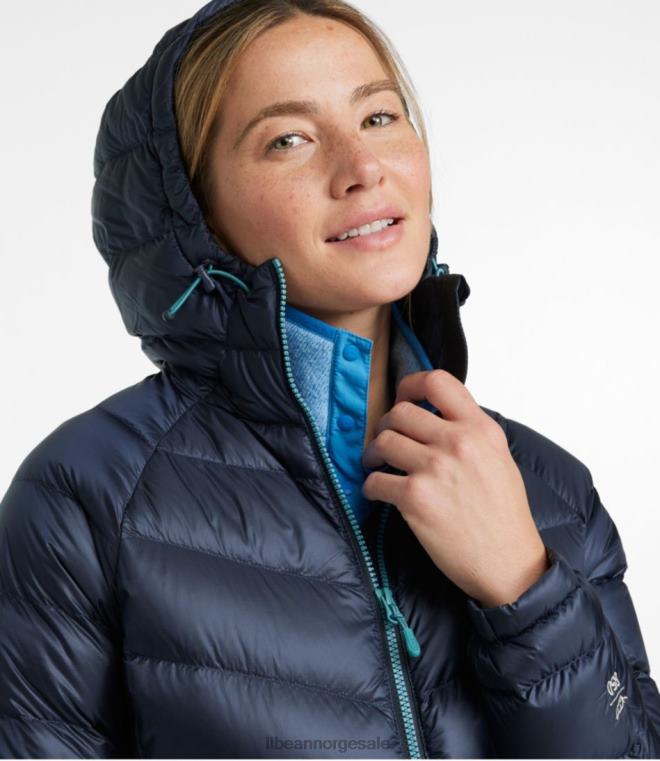 kvinner ultralett 850 dunjakke med hette 24VDH3608 L.L.Bean yttertøy felt gull