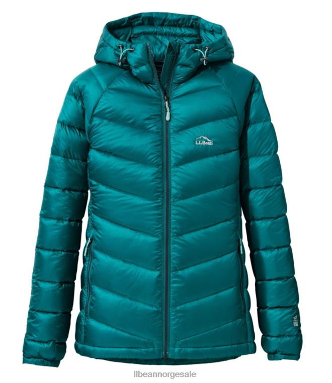 kvinner ultralett 850 dunjakke med hette 24VDH6670 L.L.Bean yttertøy dyp lagune