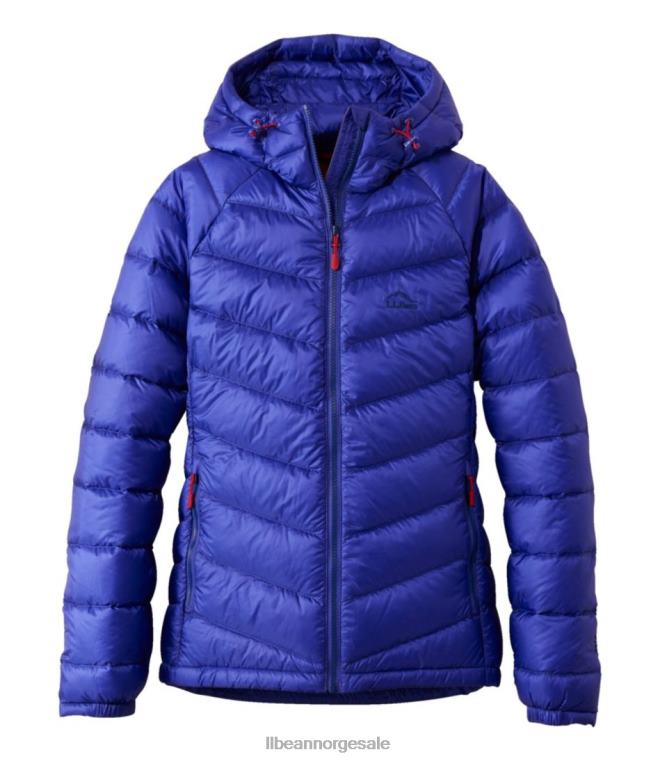 kvinner ultralett 850 dunjakke med hette 24VDH7052 L.L.Bean yttertøy lys safir