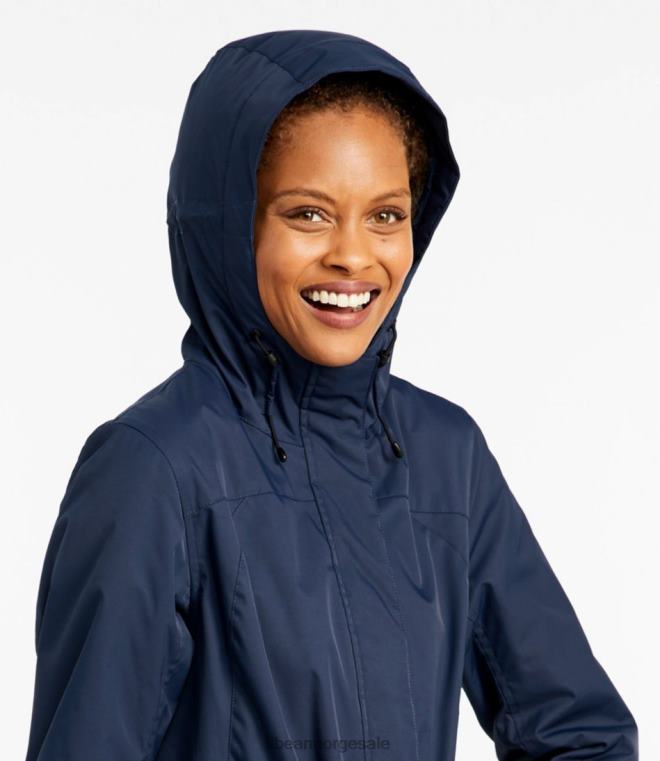 kvinner vinter varmere pels 24VDH5083 L.L.Bean yttertøy svart/grå