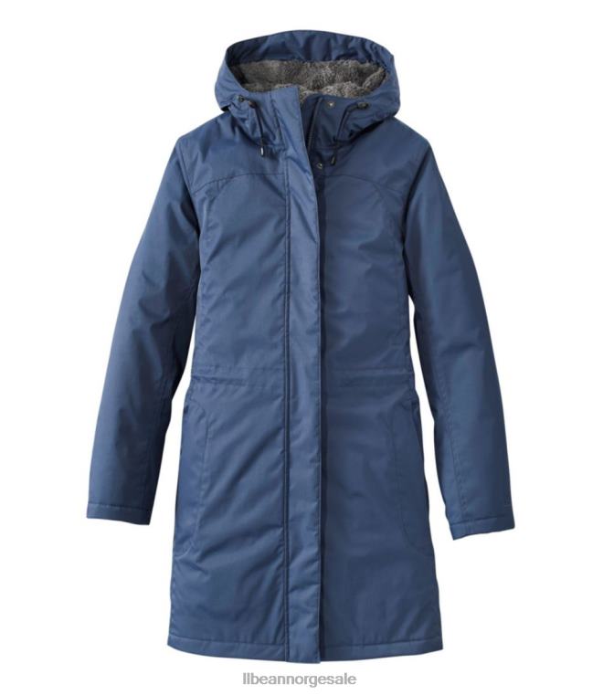 kvinner vinter varmere pels 24VDH845 L.L.Bean yttertøy nautisk marine