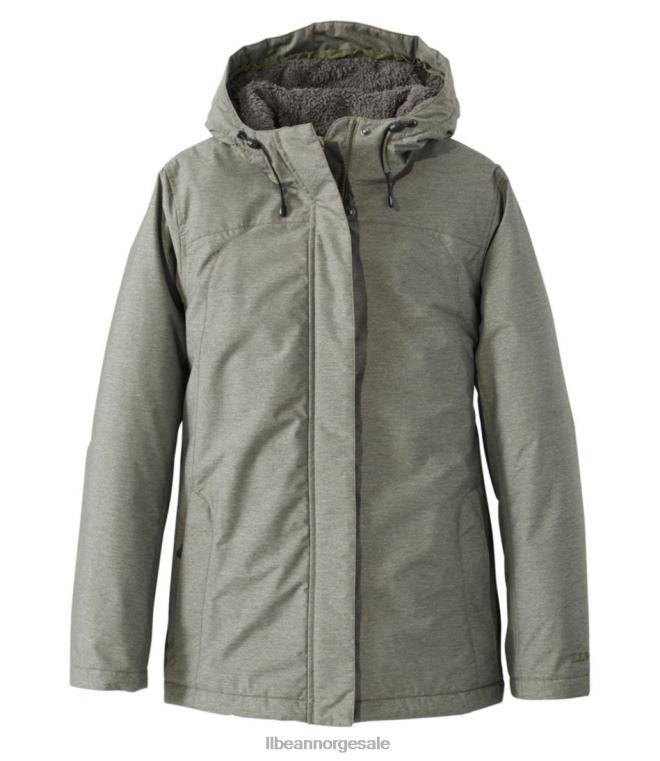 kvinner vintervarmer jakke 24VDH6678 L.L.Bean yttertøy taregrønn lyng
