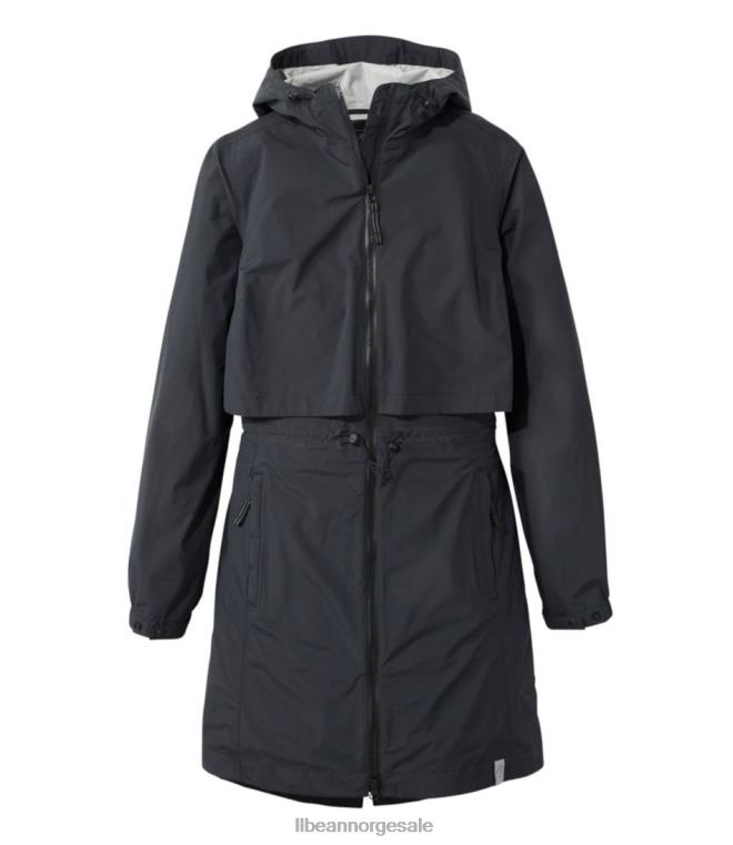 kvinner meridian regnfrakk 24VDH5077 L.L.Bean yttertøy svart