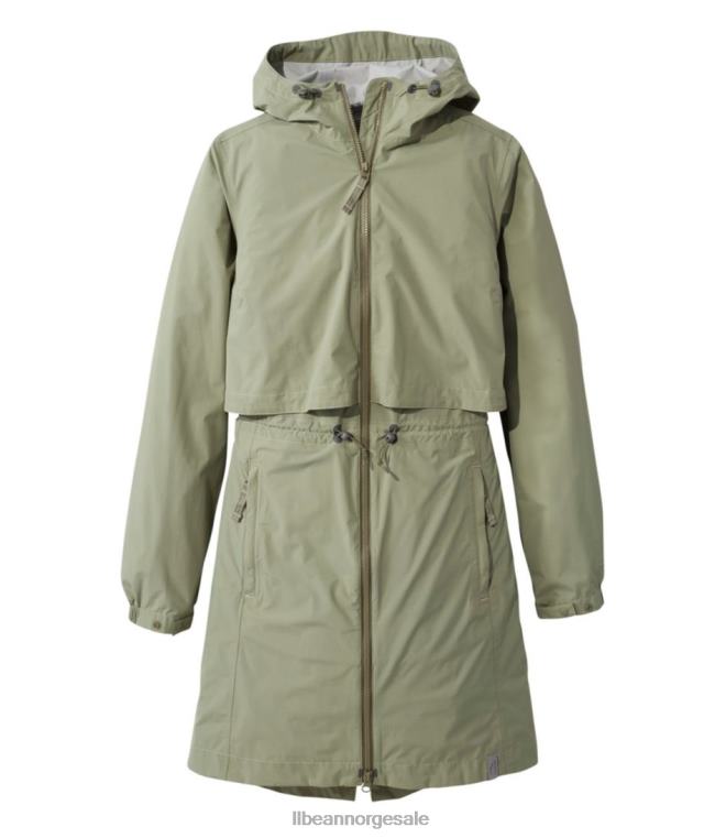 kvinner meridian regnfrakk 24VDH6668 L.L.Bean yttertøy eukalyptus
